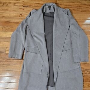 Coco Carmen Grey Suede Feeling Duster Jacket